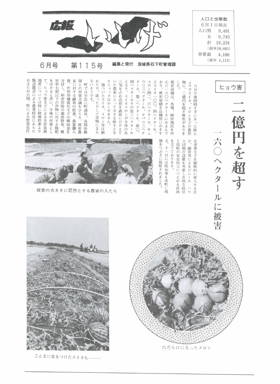 広報いしげ　1973年6月　第115号の表紙画像