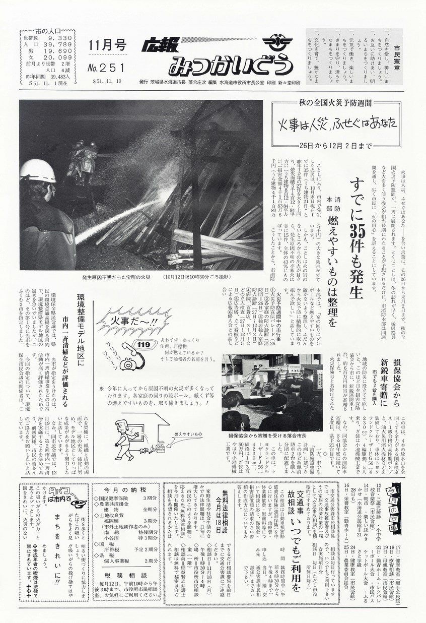 広報みつかいどう　1976年11月　第251号の表紙画像